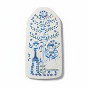 Vintage Mid Century Lotte Norway Tur Design Ceramic Figgjo Flint Cheese Board